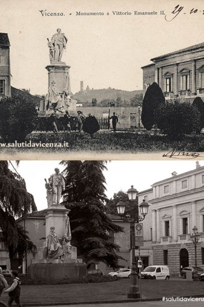 Vicenza nel Tempo, monumento a Vittorio Emanuele II - Piazza del Duomo.