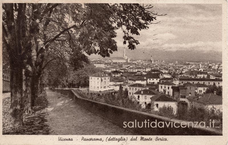 Panorama di Vicenza dai portici di Monte Berico.