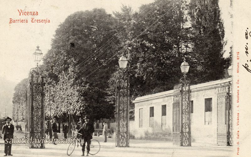 Barriera Eretenia a Vicenza. Cartolina da collezione del primo Novecento