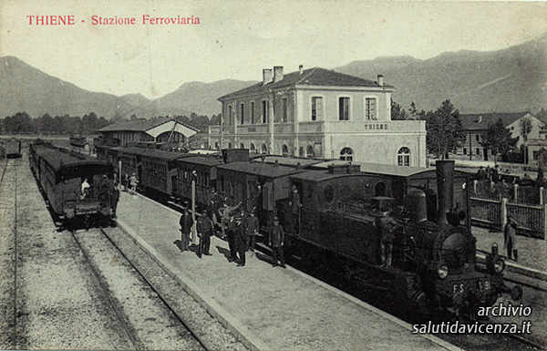 collezionismo di cartoline antiche di Thiene e stazione ferroviaria