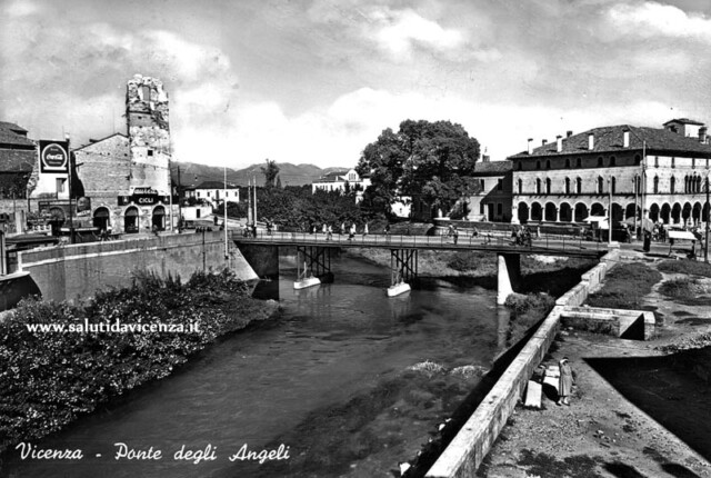 Dopo il bombardamento del 1944, Ed. S.I.C.C.A. Ponte degli Angeli, fiume Bacchiglione