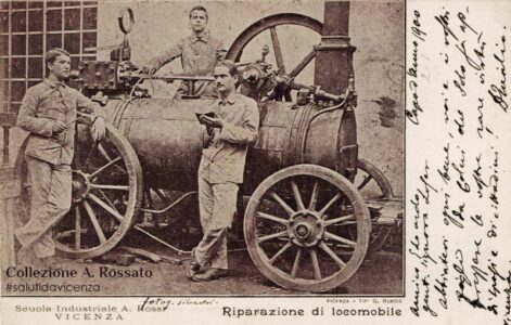 Ed. Rumor, 1900 ITIS Rossi, le origini. Cartolina del 1900