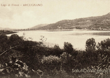Lago di Fimon, cartolina viaggiata nel 1920