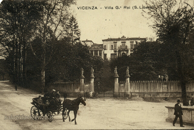 Santa Libera: incrocio Viale Fusinato e Viale X Giugno. Villa Volpe-Brusarosco, oggi della famiglia Roi - Monte Berico Vicenza